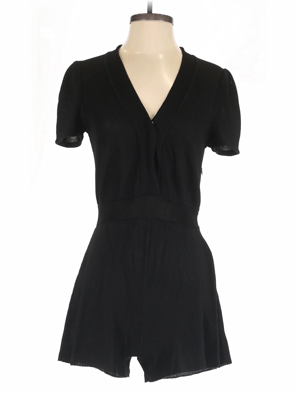 Dior Black V-Neck Short-Sleeve Mini Dress